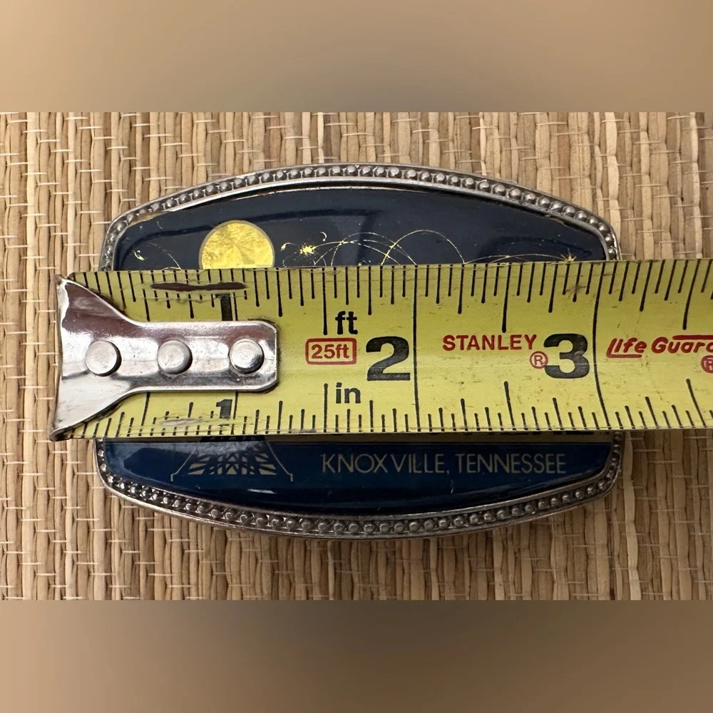 1982 Word’s Fair Vintage Sunsphere Tower Metal Belt Buckle Knoxville TN Rare